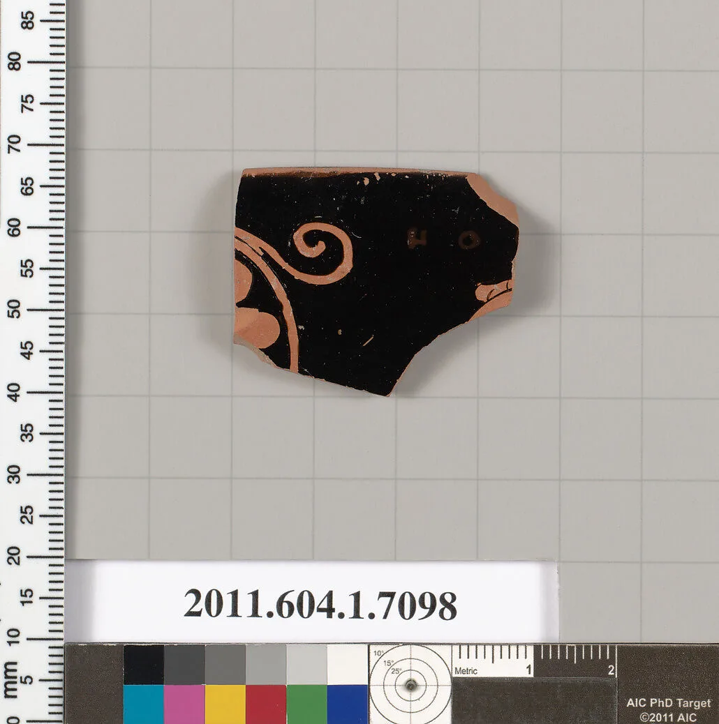 Terracotta fragment of a kylix (drinking cup) — Unknown