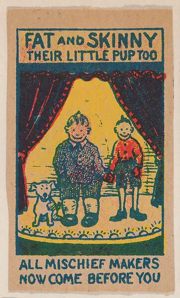 Trade card from the Fat and Skinny Their Little Pup Too series (W500) — Unknown