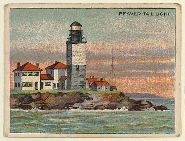 Beaver Tail Light, from the "Lighthouse Series" (T77), issued with Hassan Cigarettes by the American Tobacco Company — American Tobacco Company
