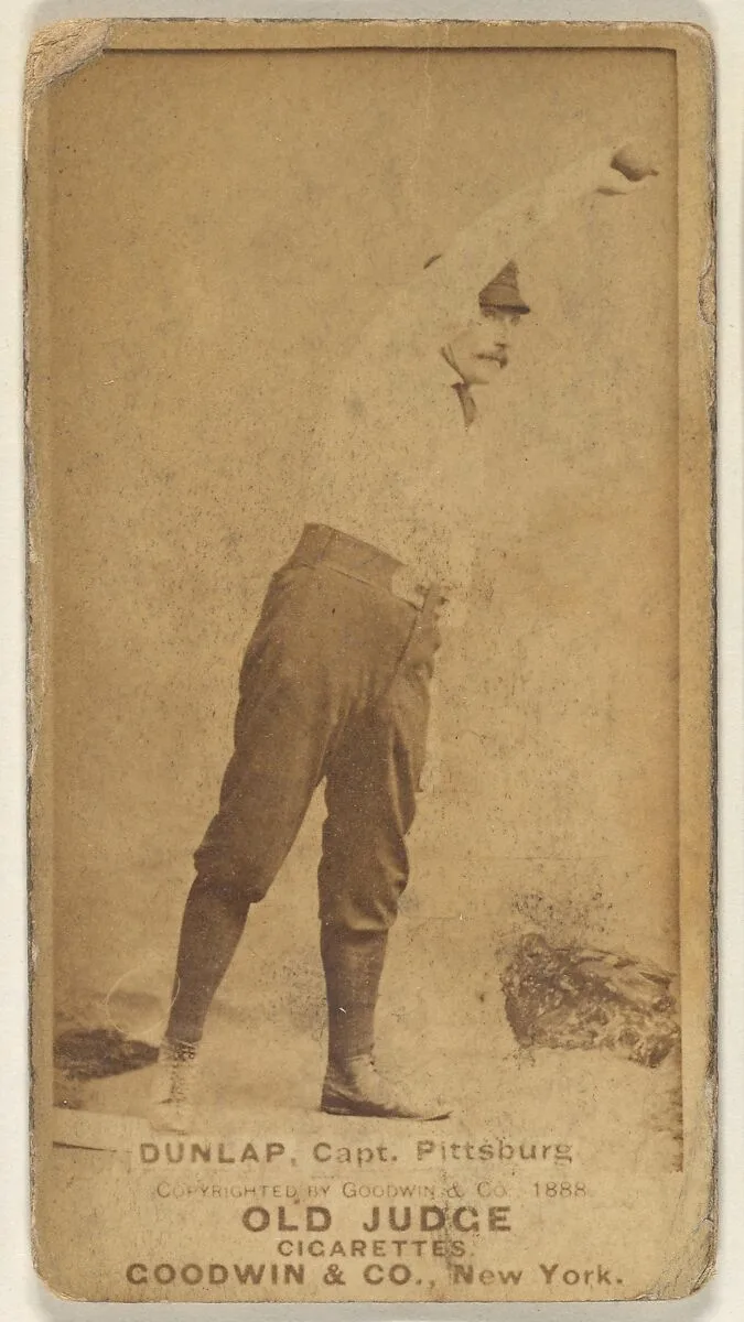 Fred "Sure Shot" Dunlap, Captain, Pittsburgh, from the Old Judge series (N172) for Old Judge Cigarettes — Goodwin & Company