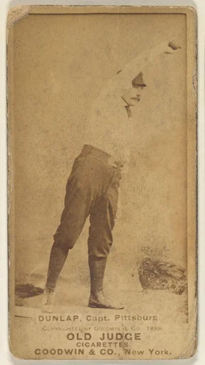 Fred "Sure Shot" Dunlap, Captain, Pittsburgh, from the Old Judge series (N172) for Old Judge Cigarettes