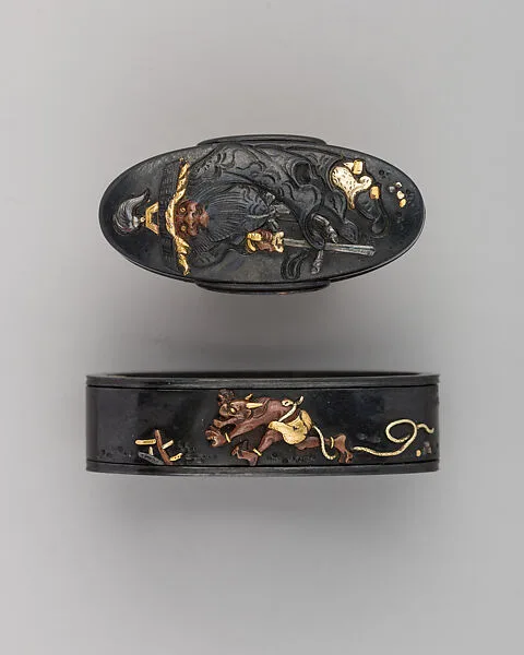 Sword-Hilt Collar and Pommel (Fuchigashira) — Unknown
