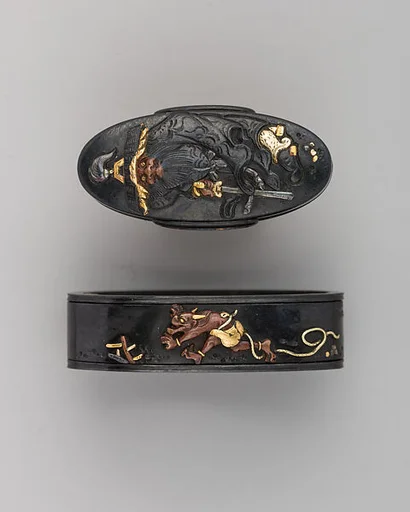Sword-Hilt Collar and Pommel (Fuchigashira)