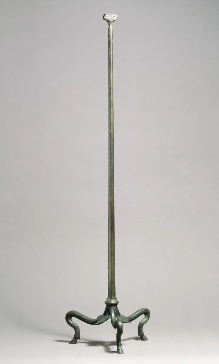 Candelabrum with hoof feet and nude female — Unknown
