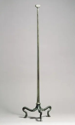 Candelabrum with hoof feet and nude female