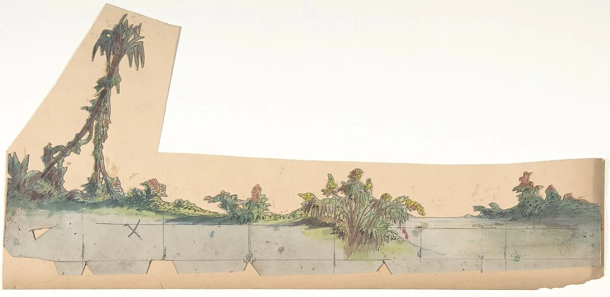 Design for a Stage Set at the Opéra, Paris — Eugène Cicéri