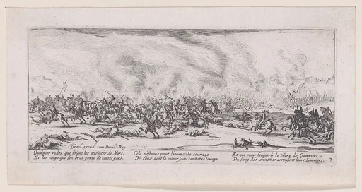 La Bataille (The Battle), from Les Misères et les Mal-Heures de la Guerre (The Miseries and Misfortunes of War), plate 3