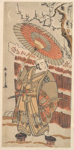 勝川春章画 二代目中村傳九郎|Kabuki Actor Nakamura Denkurō II