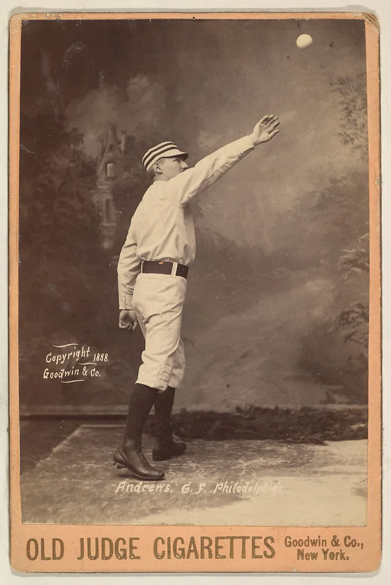 Andrews, Center Field, Philadelphia, from the series Old Judge Cigarettes — Goodwin & Company