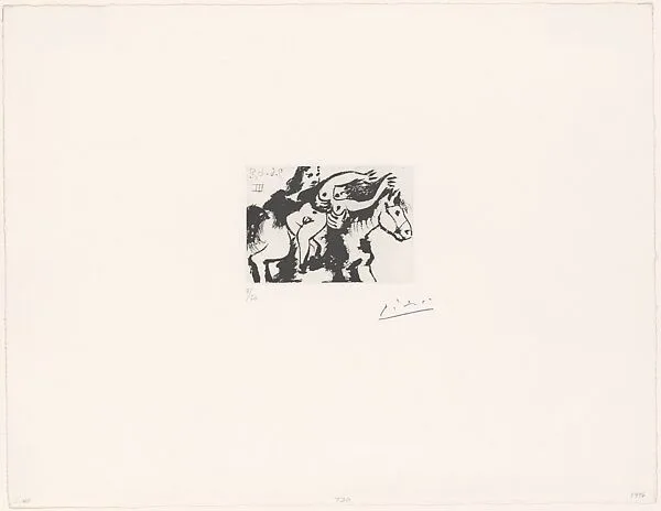 The Abduction by Horse, from 347 Suite — Pablo Picasso|Aldo and Piero Crommelynck|Galerie Louise Leiris
