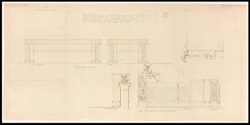 Francis W. Little House: Billiard Table and Rail to Dining Room Stair