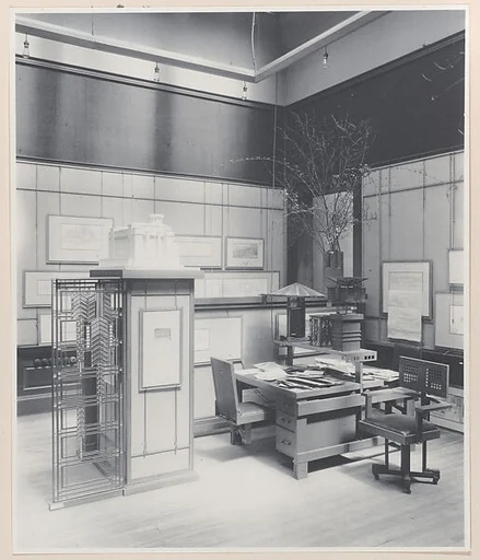 "Frank Lloyd Wright's Work", Chicago Architectural Club Exhibit, Art Insitute of Chicago, Exhibition view