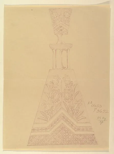 Design for Cut Glass Decanter — Anonymous, Czech, early 20th century