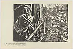 Plate 72: The president Lázaro Cárdenas on a balcony addressing his supporters, from the portfolio 'Estampas de la revolución Mexicana' (prints of the Mexican Revolution) — Ignacio Aguirre|Taller de Gráfica Popular
