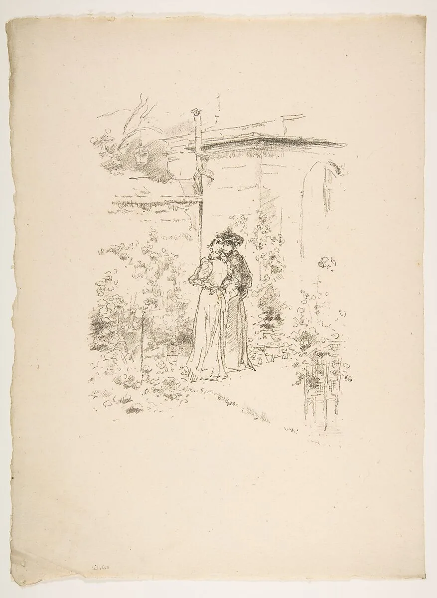 Confidences in the Garden — James McNeill Whistler