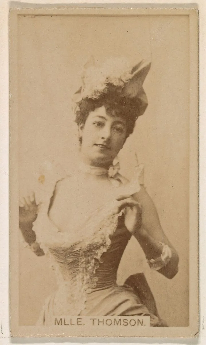 Mlle. Thomson, from the Actresses series (N245) issued by Kinney Brothers to promote Sweet Caporal Cigarettes — Kinney Brothers Tobacco Company