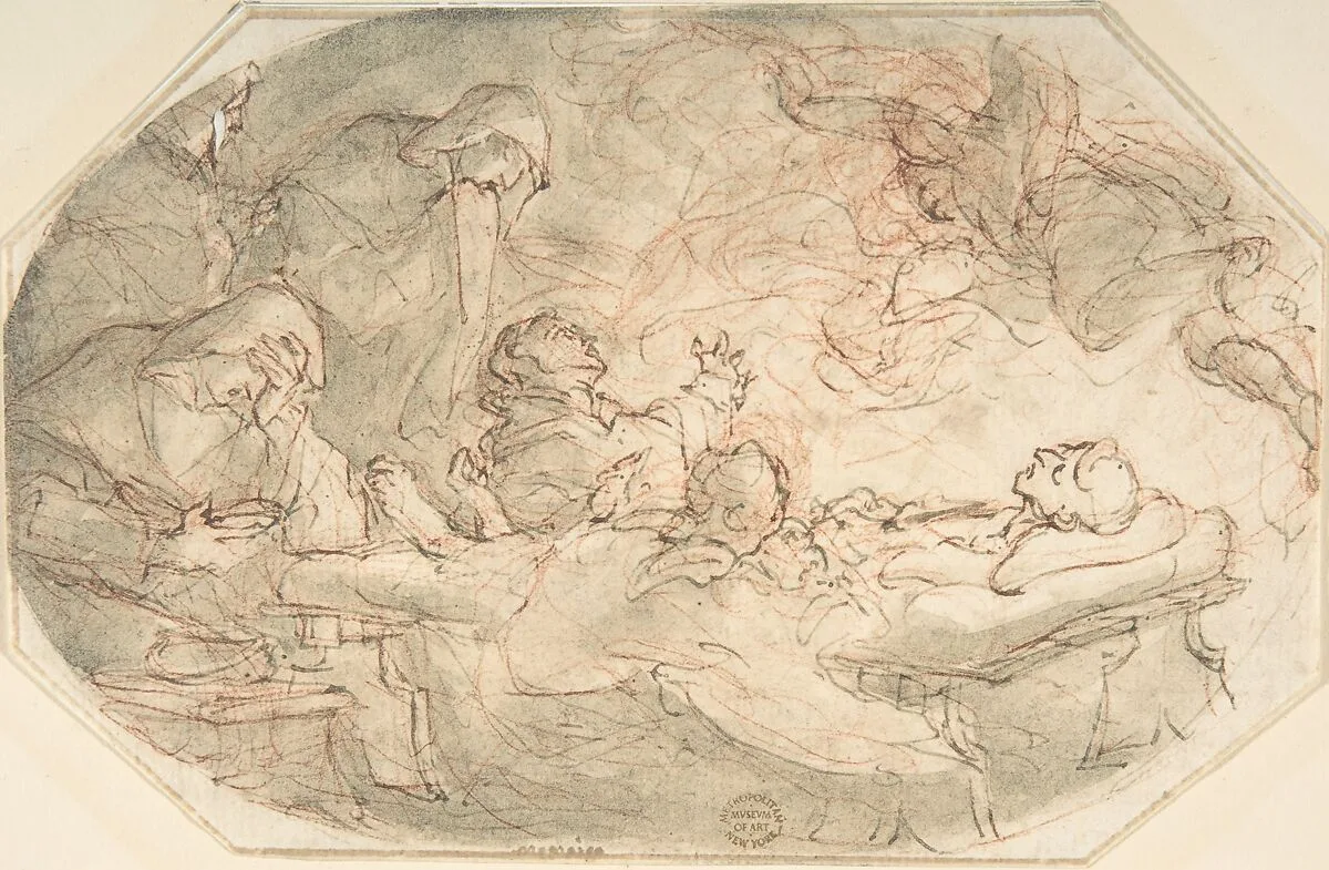 Death of a Saint — Anonymous, Italian, 17th or 18th century