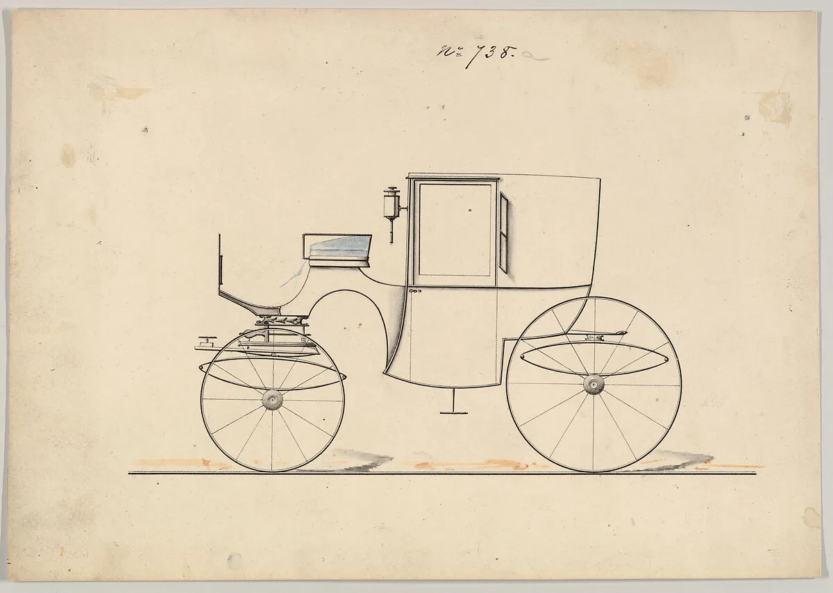 Design for Brougham, no. 738a — Brewster & Co.