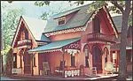 A Typical "Gingerbread Cottage" in Oak Bluffs, Mass., on Martha's Vineyard. — Unknown