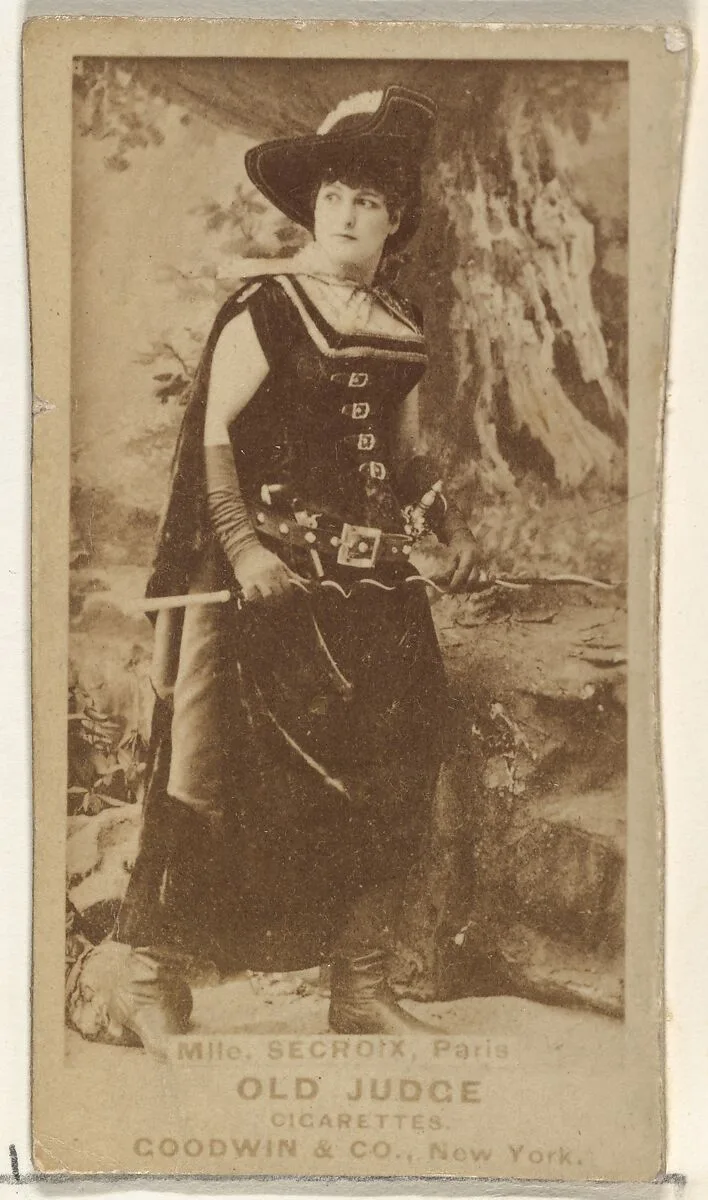 Mlle. Secroix, Paris, from the Actors and Actresses series (N171) for Old Judge Cigarettes — Goodwin & Company