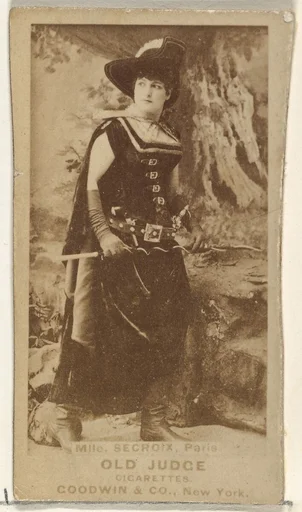 Mlle. Secroix, Paris, from the Actors and Actresses series (N171) for Old Judge Cigarettes
