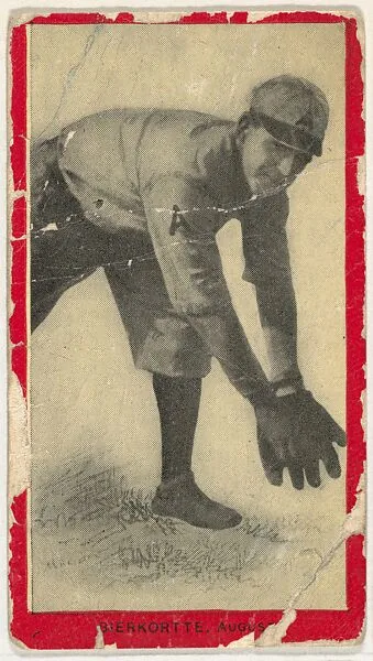 Bierkortte, Augusta, Atlantic League, from the Baseball Players (Red Borders) series (T210) issued by Old Mill Cigarettes — Old Mill Cigarettes, Virginia
