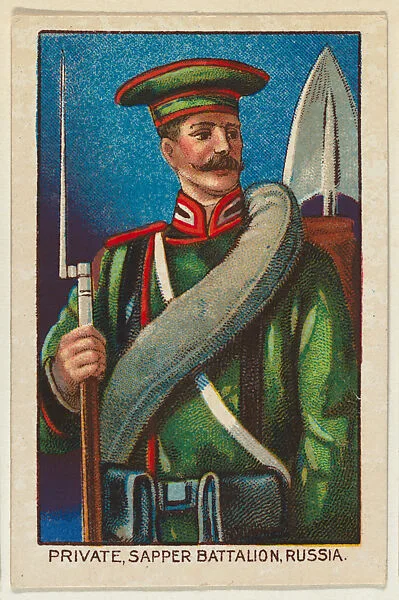Private, Sapper Batallion, Russia, from the Military series (T79) issued by the American Tobacco Company — American Tobacco Company