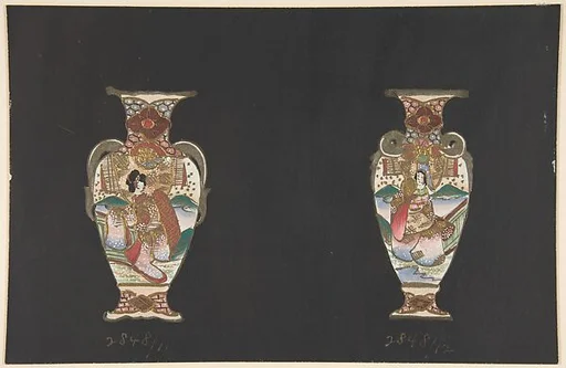 European porcelain designs in Japanese style
