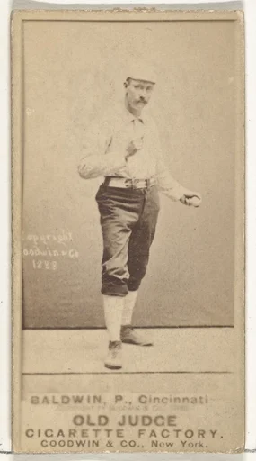 Clarence Geoghan "Kid" Baldwin, Catcher, Cincinnati, from the Old Judge series (N172) for Old Judge Cigarettes