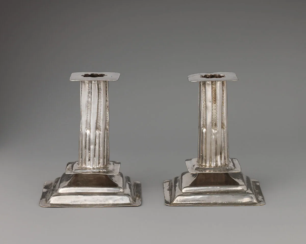 Pair of miniature candlesticks — George Manjoy