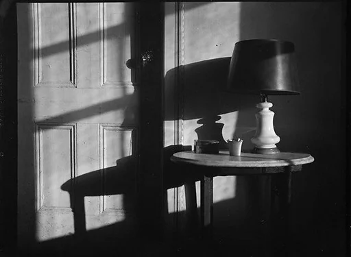 [Lamp on Table in Walker Evans's Apartment, 441 East 92nd Street, New York City]