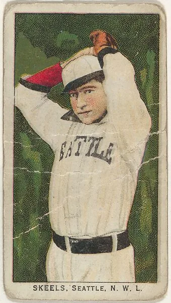 Skeels, Seattle, Northwestern League, from the "Obak Baseball Players" set (T212), issued by the American Tobacco Company to promote Obak Mouthpiece Cigarettes — American Tobacco Company