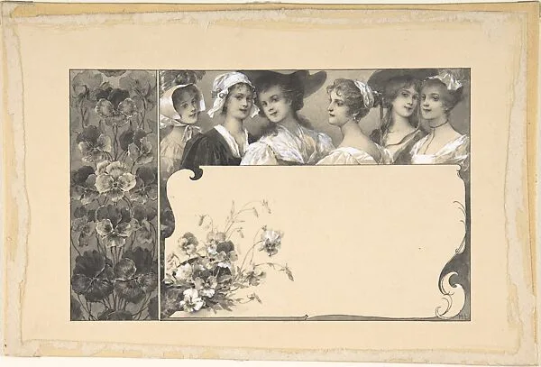 Spring, Design for a Calendar — Heinrich Lefler