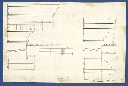Moldings for Bookcases, from Chippendale Drawings, Vol. II