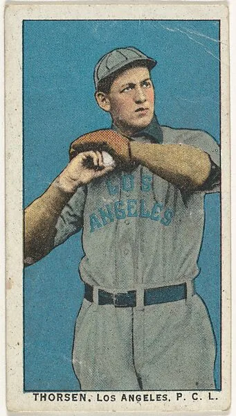 Thorsen, Los Angeles, Pacific Coast League, from the "Obak Baseball Players" set (T212), issued by the American Tobacco Company to promote Obak Mouthpiece Cigarettes — American Tobacco Company