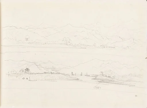 現代 謝稚柳 江景畫稿 冊頁|Riverscapes