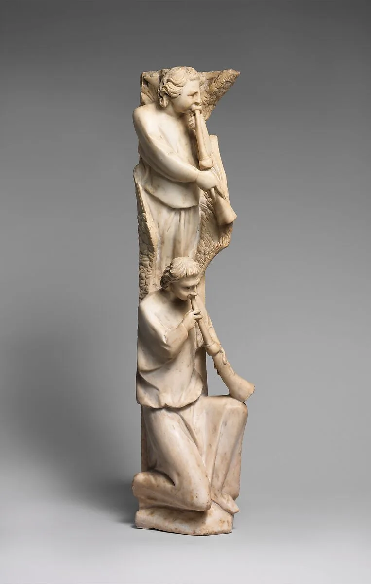 Pilaster of Angels Sounding Trumpets from the Parapet of a Pulpit — Giovanni Pisano