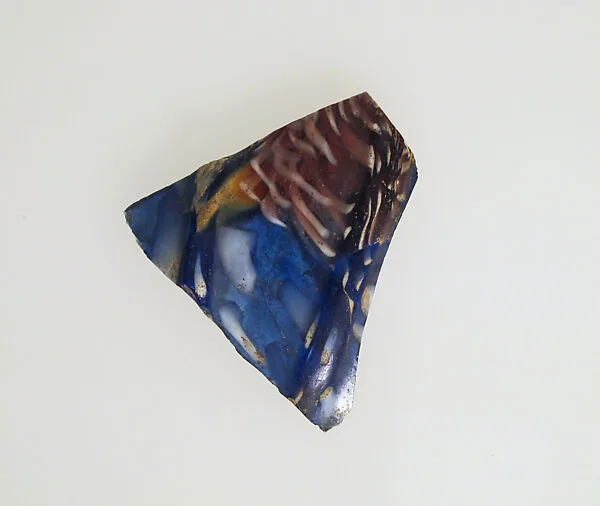 Glass mosaic ribbed bowl fragment — Unknown
