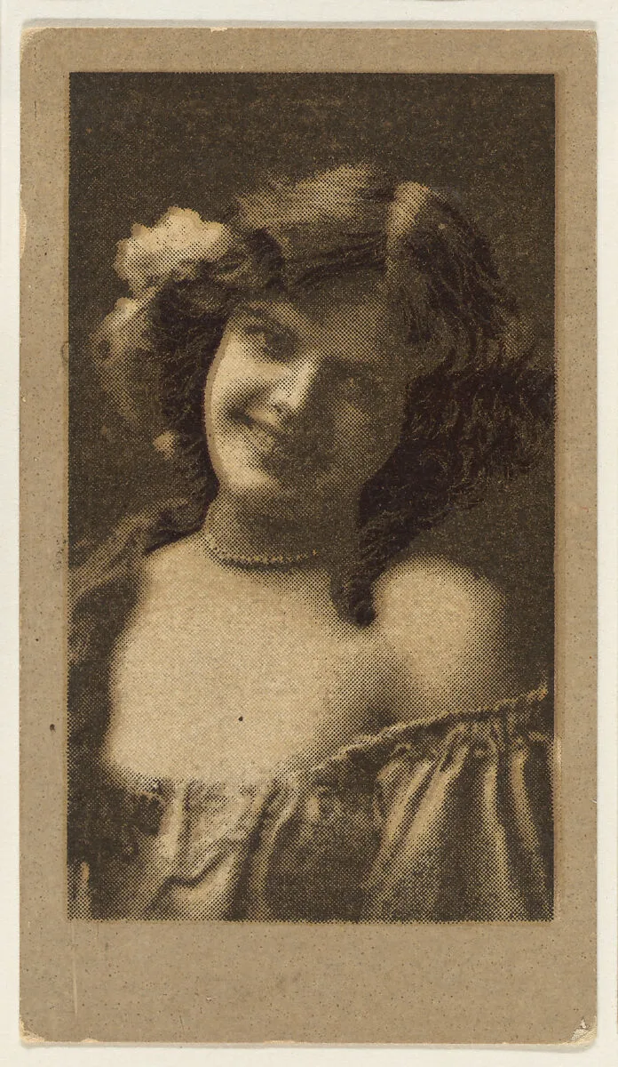 Portrait of a smiling woman, from the "Girls" series (T66), issued with Hunter Dog Cigarros by S. Monday & Sons — S. Monday & Sons, Brooklyn, New York