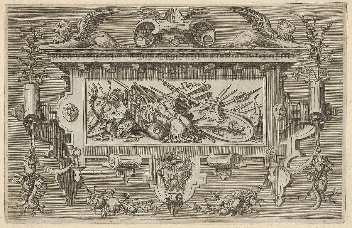 Veelderhande cierlijcke Compartementen profitelijck voor Schilders goutsmeden beeltsnijders ende ander constenaren. — Jacob Floris the Elder|Herman Müller|Hans Liefrinck