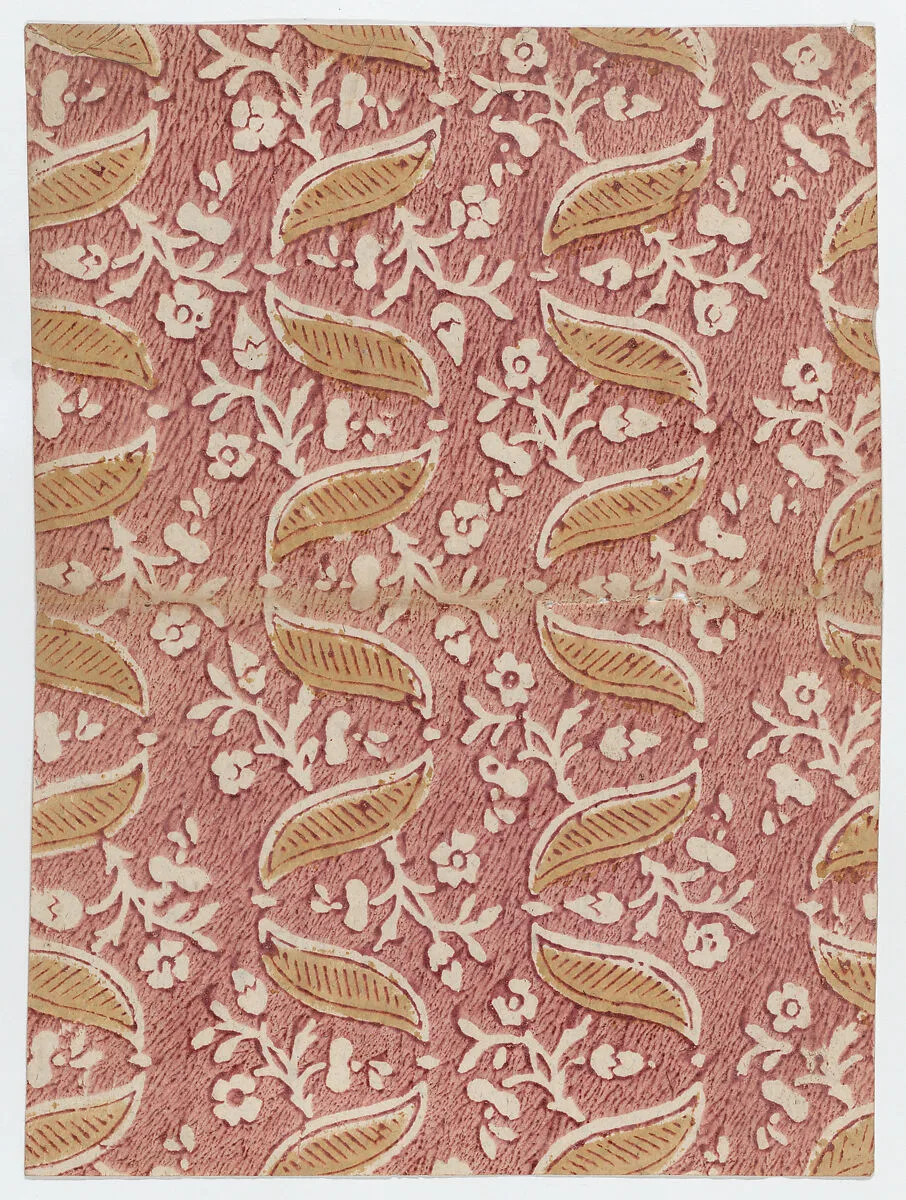 Book cover with overall red floral pattern — Anonymous