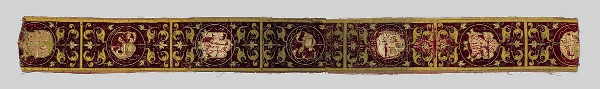 Four fragments of Orphrey Bands Made into a Panel — Unknown