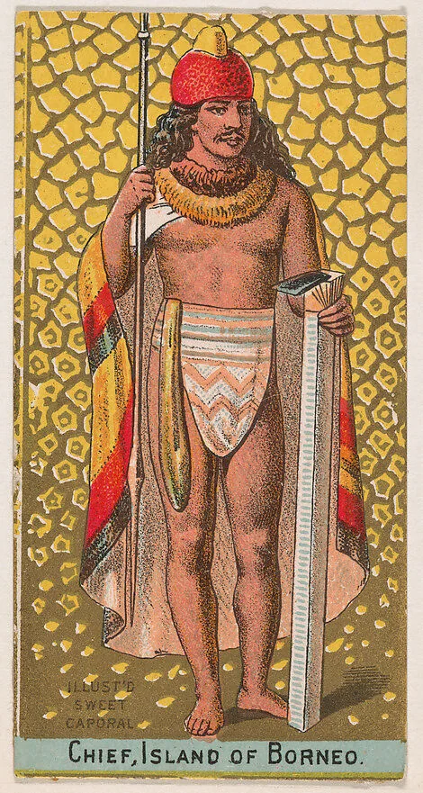 Chief, Island of Borneo, from the Military Series (N224) issued by Kinney Tobacco Company to promote Sweet Caporal Cigarettes — Kinney Brothers Tobacco Company
