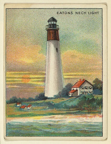 Eatons Neck Light, from the "Lighthouse Series" (T77), issued with Hassan Cigarettes by the American Tobacco Company — American Tobacco Company