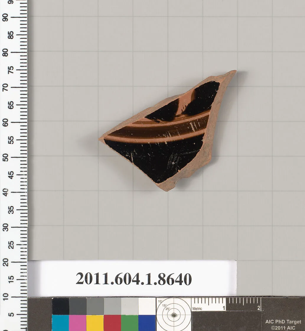 Terracotta fragment of a stemless kylix (drinking cup) — Unknown
