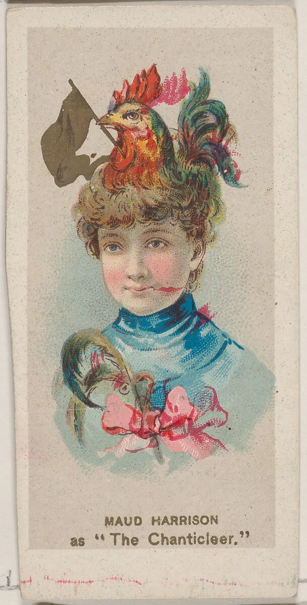 Maud Harrison as "The Chanticlear," from the series Fancy Dress Ball Costumes (N73) for Duke brand cigarettes — W. Duke, Sons & Co.|Knapp & Company