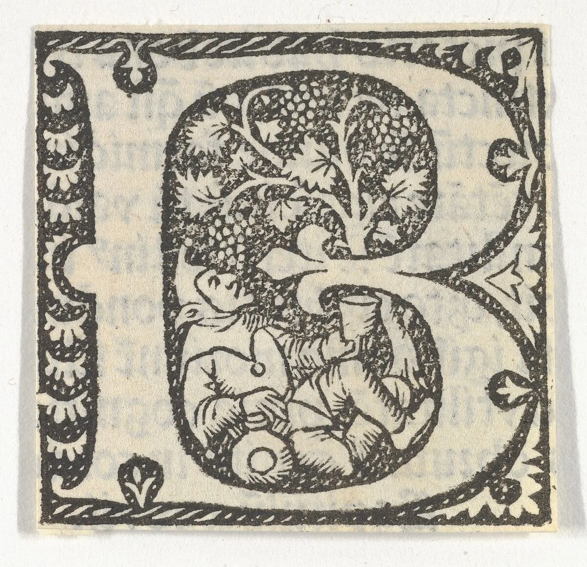 Decorated Roman alphabet — Anonymous, French, 15th century