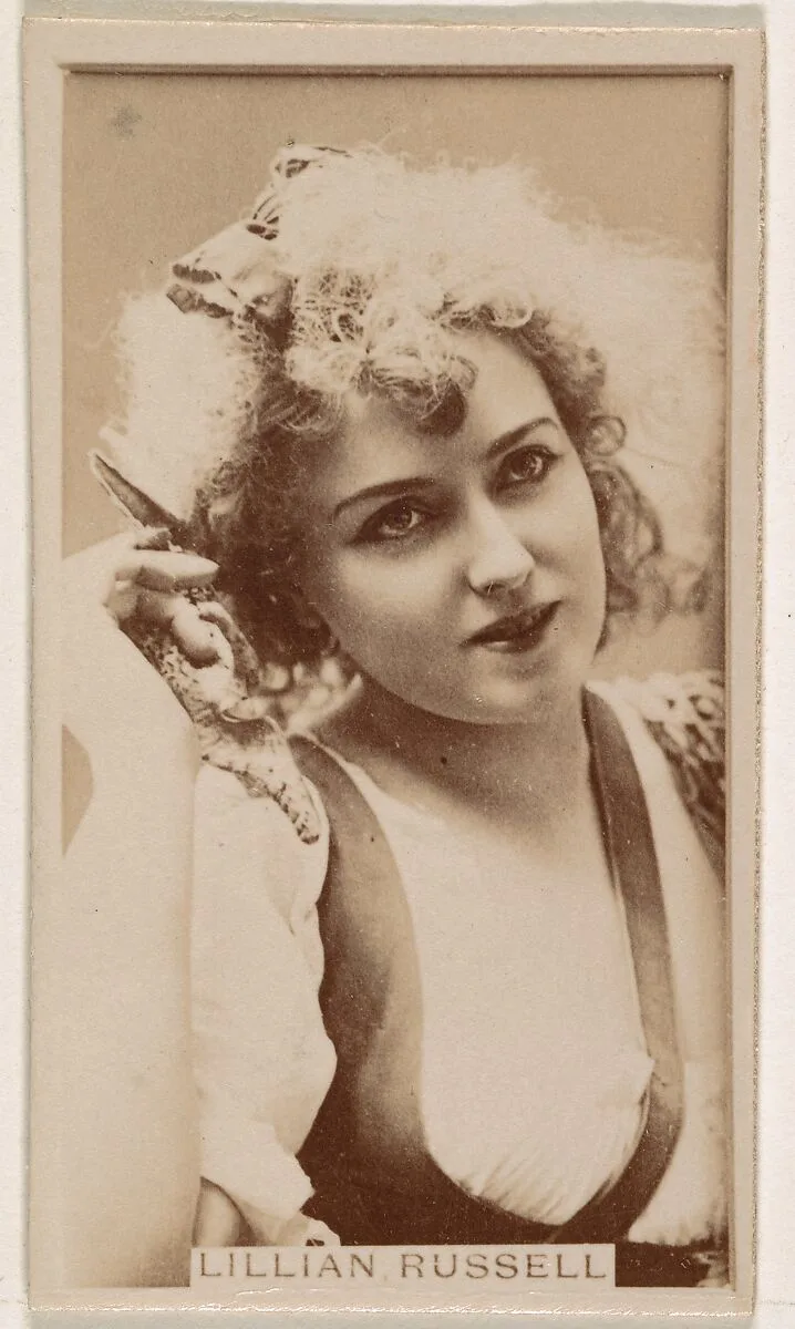 Lillian Russell, from the Actresses series (N245) issued by Kinney Brothers to promote Sweet Caporal Cigarettes — Kinney Brothers Tobacco Company