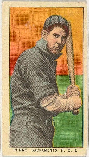 Perry, Sacramento, Pacific Coast League, from the "Obak Baseball Players" set (T212), issued by the American Tobacco Company to promote Obak Mouthpiece Cigarettes — American Tobacco Company