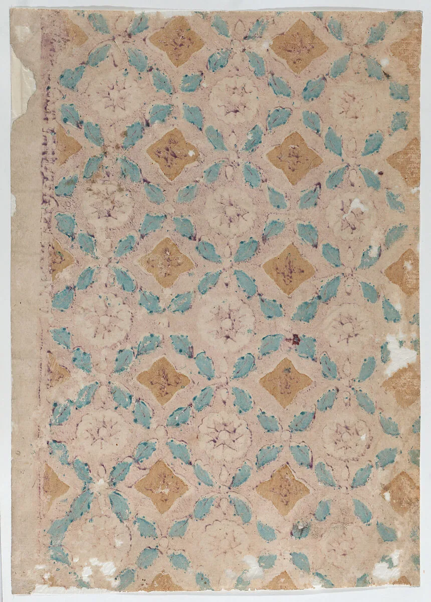 Two sheets with geometric patterns — Anonymous